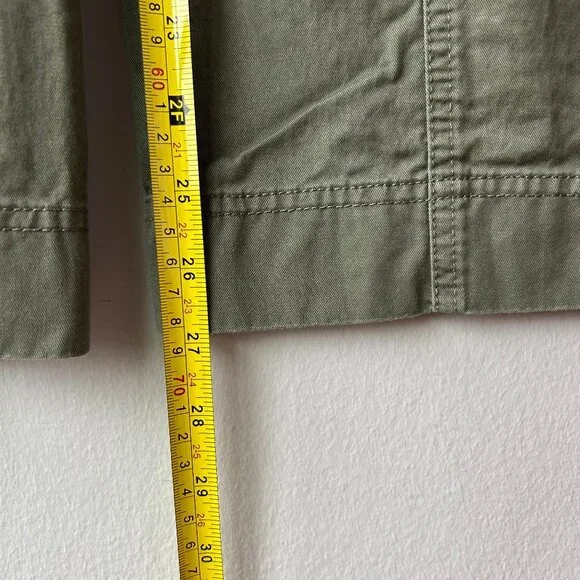 Abercrombie & Fitch Cargo Pants Women's Size 24 Olive Green Wide Leg Utility Y2K - Picture 7 of 13